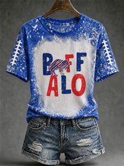 Women's Football Lover Buffalo Print Tee gracestitchs