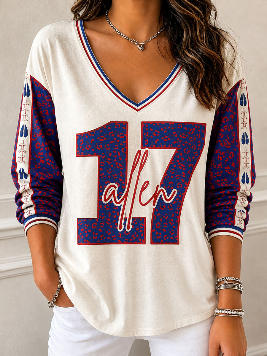 Women's  Football Lover Bulls BUF Art Printed T-shirt gracestitchs