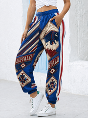 Women's Football Lover Bulls BUF Art Printed Sweatpants gracestitchs