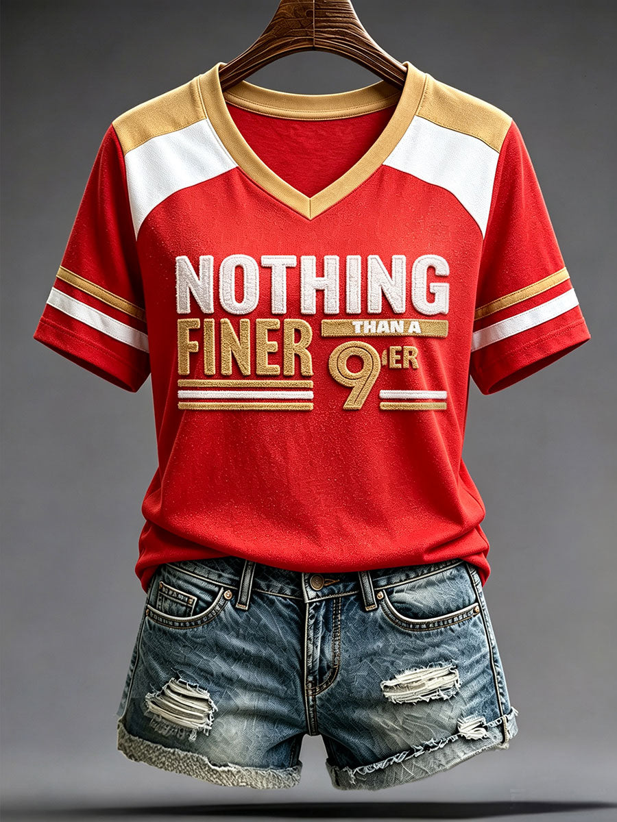 Women's Football Lover San Francisco Faithful Art Printed T-shirt gracestitchs