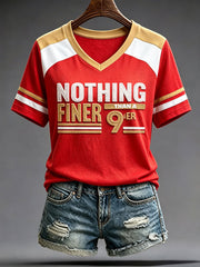 Women's Football Lover San Francisco Faithful Art Printed T-shirt gracestitchs