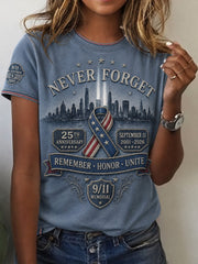 Women's 9.11 Never Forget Printed T-shirt gracestitchs