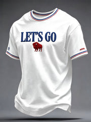 Men's Football Lover Bulls BUF Art Printed T-shirt gracestitchs