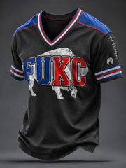 Men's Football Lover Bulls BUF Art Printed T-shirt gracestitchs