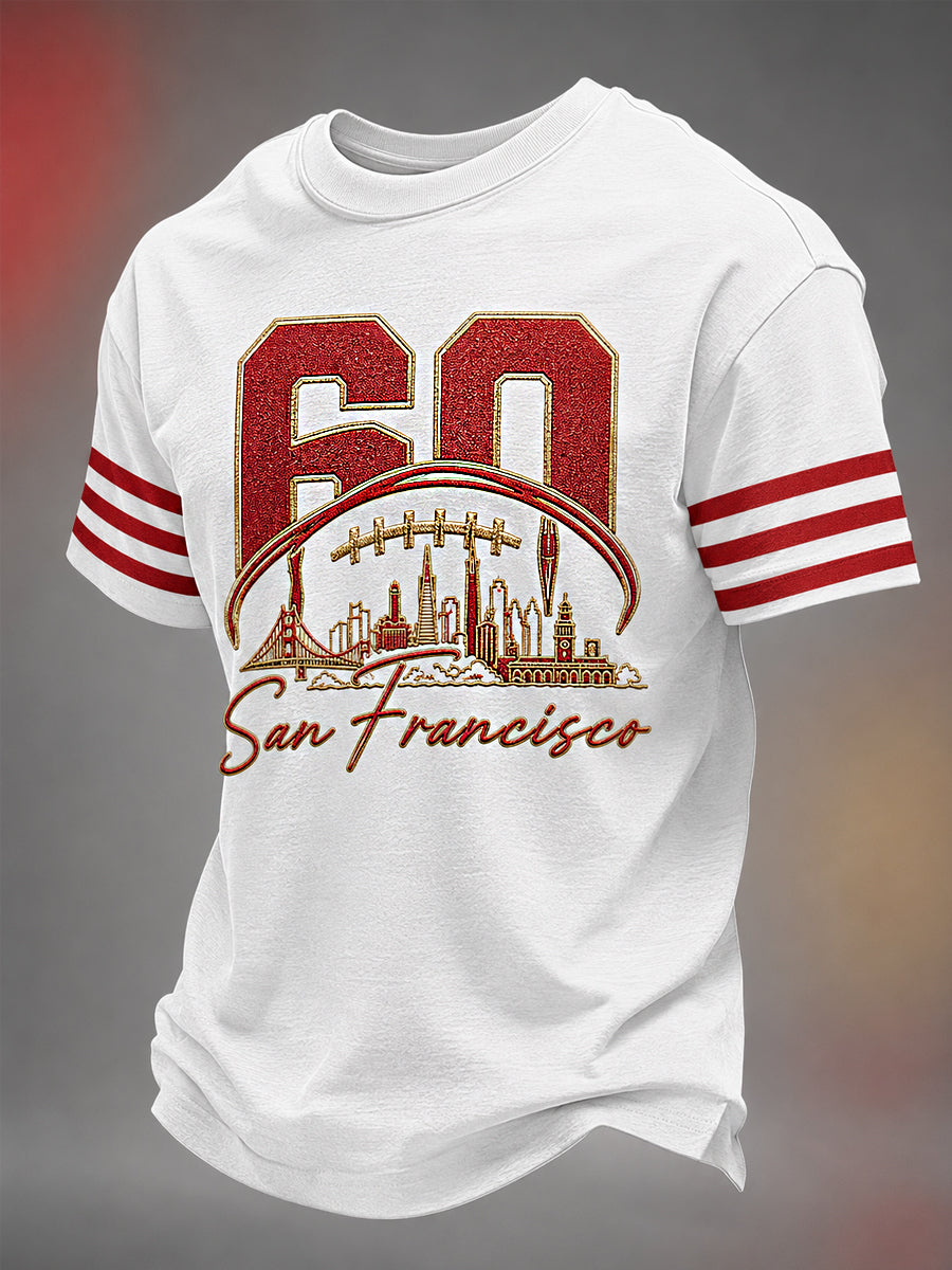 Men's Football Gameday Gift For Football Fans Casual Tee gracestitchs