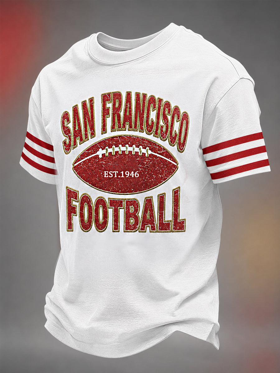 Men's Football Gameday Gift For Football Fans Casual Tee gracestitchs