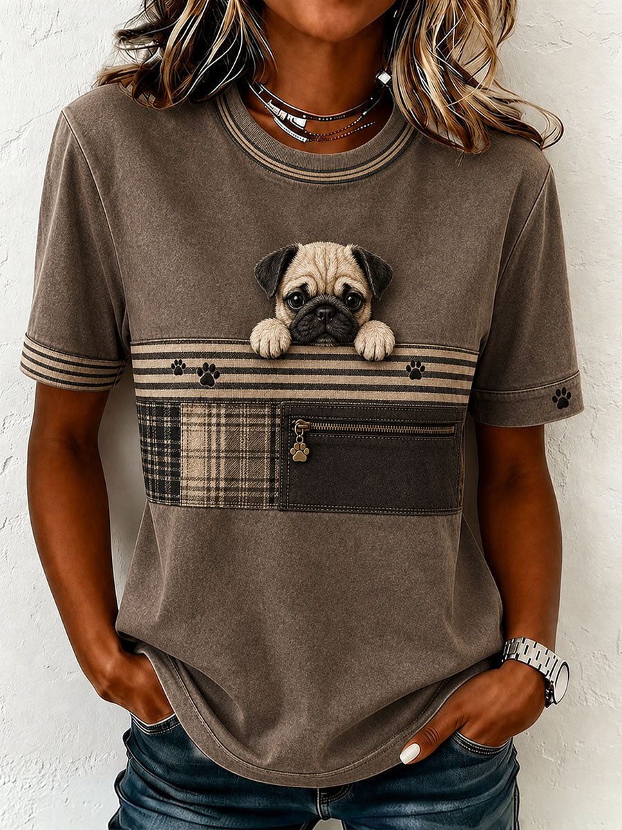 Women's Lovely Pug T-Shirt gracestitchs