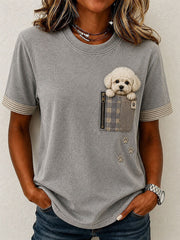 Women's Lovely Poodle T-Shirt gracestitchs