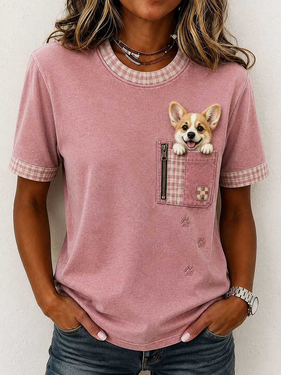 Women's Lovely Corgi T-Shirt gracestitchs