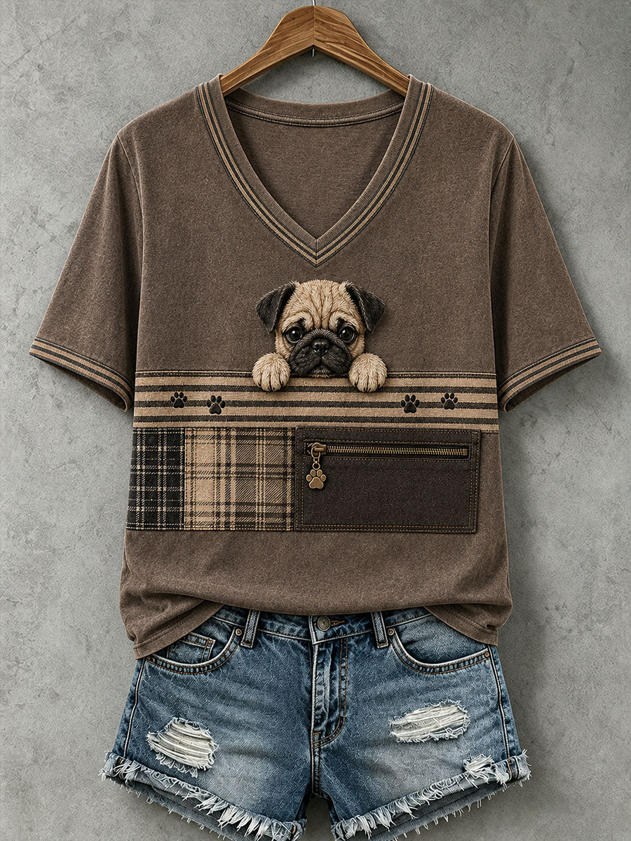 Women's Lovely Pug T-Shirt gracestitchs