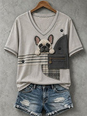 Women's Lovely French Bulldog T-Shirt gracestitchs