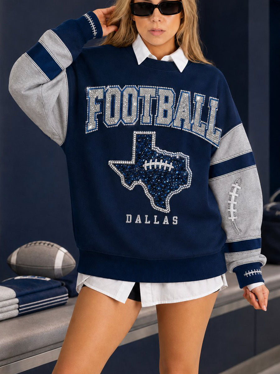 Women's Football Regular Sweatshirt gracestitchs