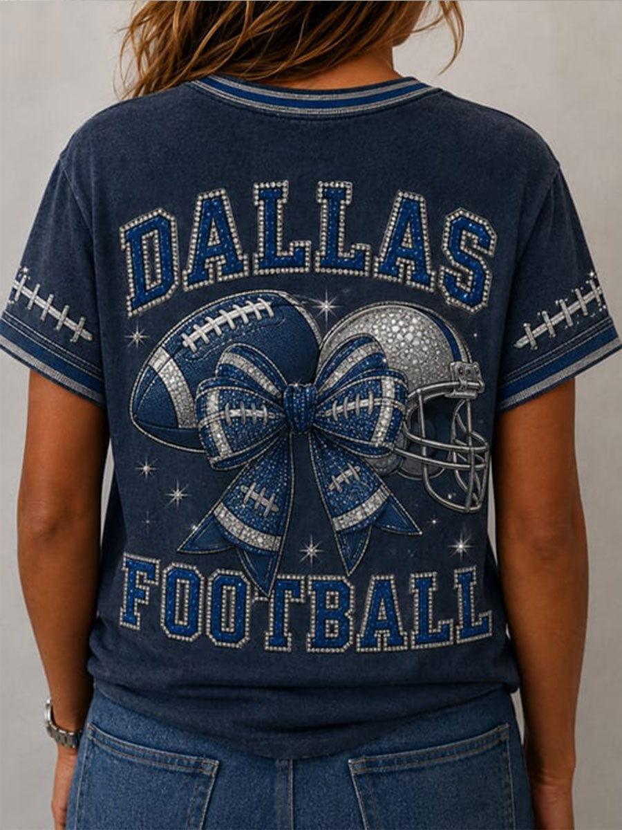 Women's Football Short-sleeved T-shirt gracestitchs