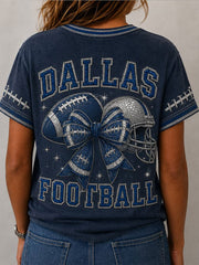 Women's Football Short-sleeved T-shirt gracestitchs
