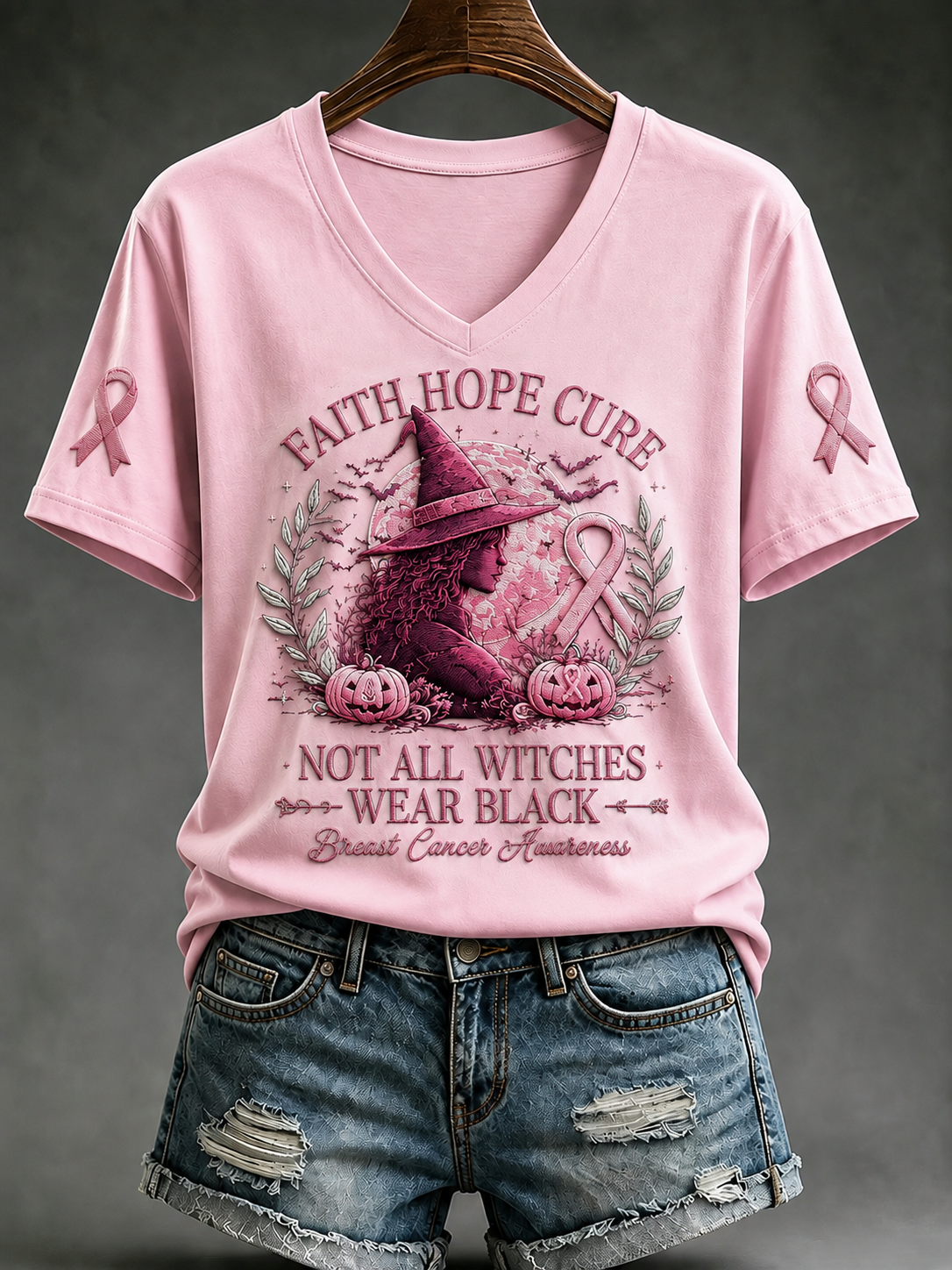 Women's In October We Wear Pink Short-sleeved T-shirt gracestitchs