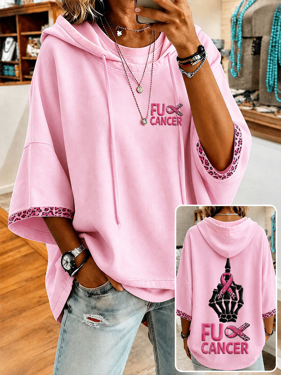 Women's“Fuck Cancer”Pink Ribbon Breast Cancer Awareness Sweatshirt gracestitchs