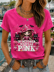 Women's In October We Wear Pink Short-sleeved T-shirt gracestitchs