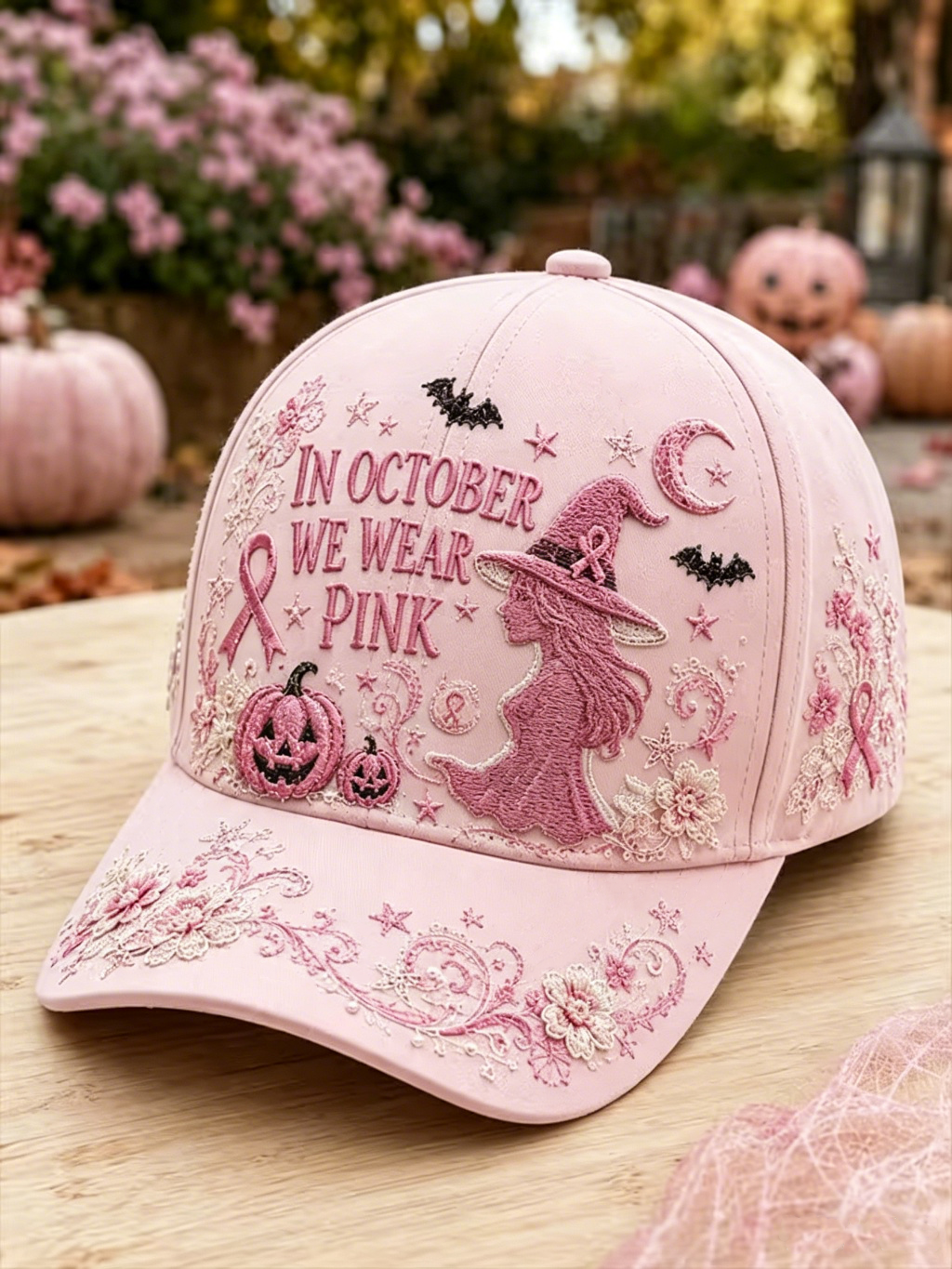Unisex In October We Wear Pink Hat gracestitchs