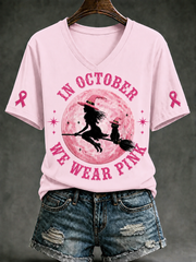 Women's In October We Wear Pink Short-sleeved T-shirt gracestitchs