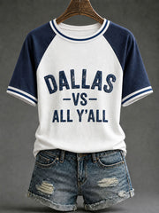 Women's Game Day Football Printed Casual T-Shirt gracestitchs