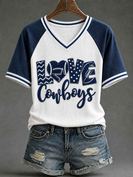 Women's Game Day Football Print Casual T-Shirt