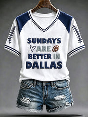Women's Sundays Are Better In Dallas Football Short-sleeved T-shirt gracestitchs
