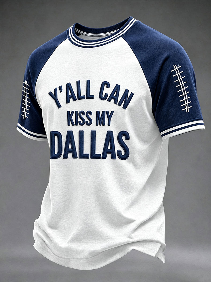 Men's Y'll Can Kiss My Dallas Football Short Sleeve T-shirt gracestitchs
