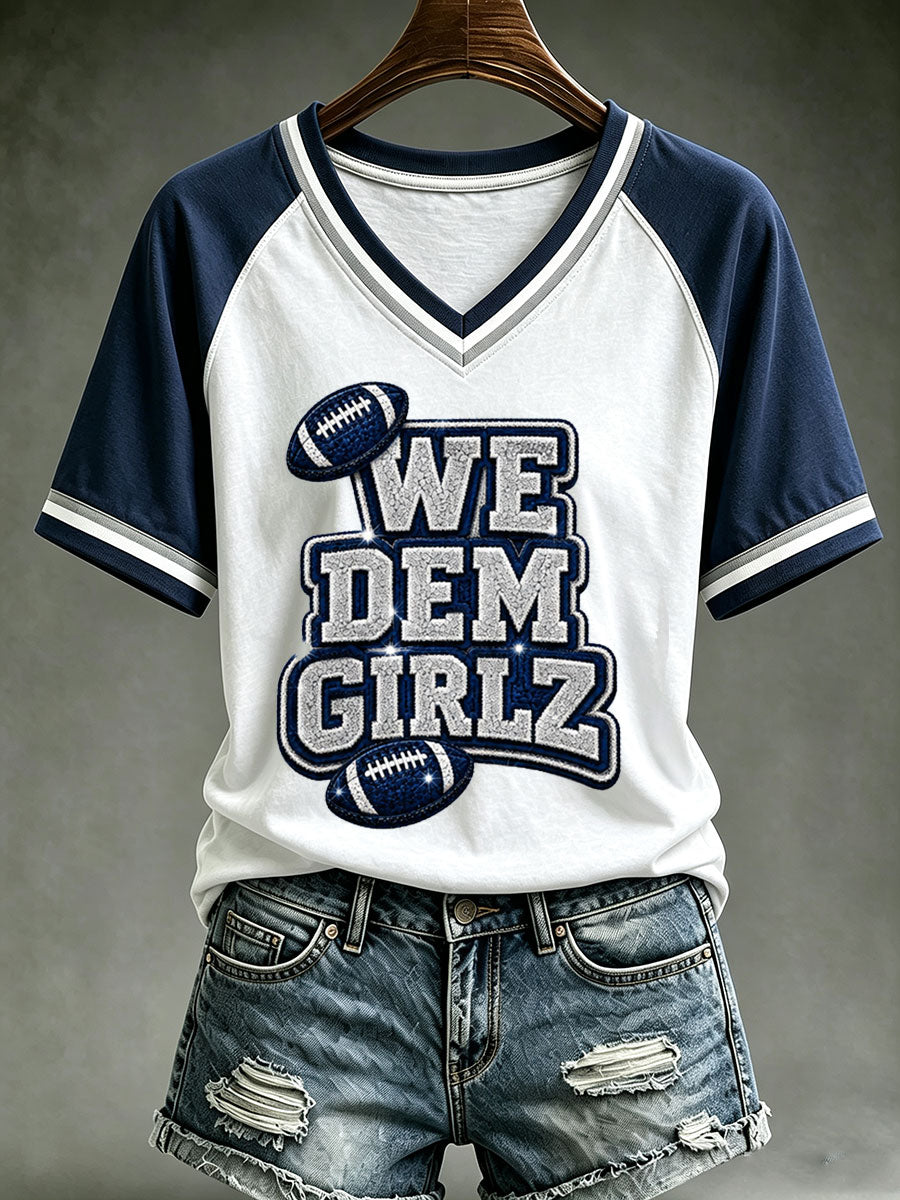 Women's We Dem Girlz V-neck T-shirt gracestitchs