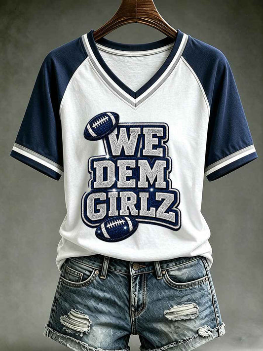 Women's We Dem Girlz V-neck T-shirt
