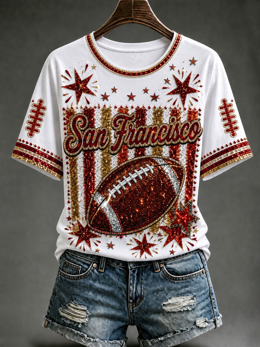 Women's Football Gameday Gift For Football Fans Short Sleeve T-shirt gracestitchs