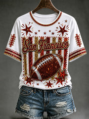Women's Football Gameday Gift For Football Fans Short Sleeve T-shirt gracestitchs