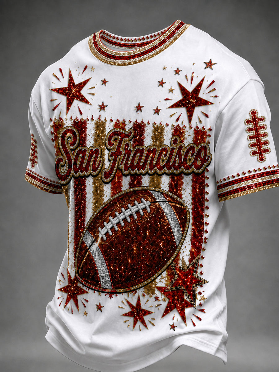 Men's Football Gameday Gift For Football Fans Short Sleeve T-shirt gracestitchs