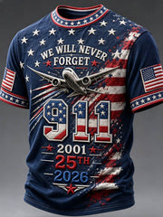 Men's We Will Never Forget 9 11 September 11 t-shirt gracestitchs