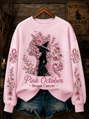 Women's Pink October Breast Cancer Regular Sweatshirt gracestitchs