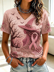 Women's Breast Cancer Short-sleeved T-shirt gracestitchs