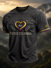 Men's Western Colombia Earthquake Pray For Colombia Print T-shirt gracestitchs