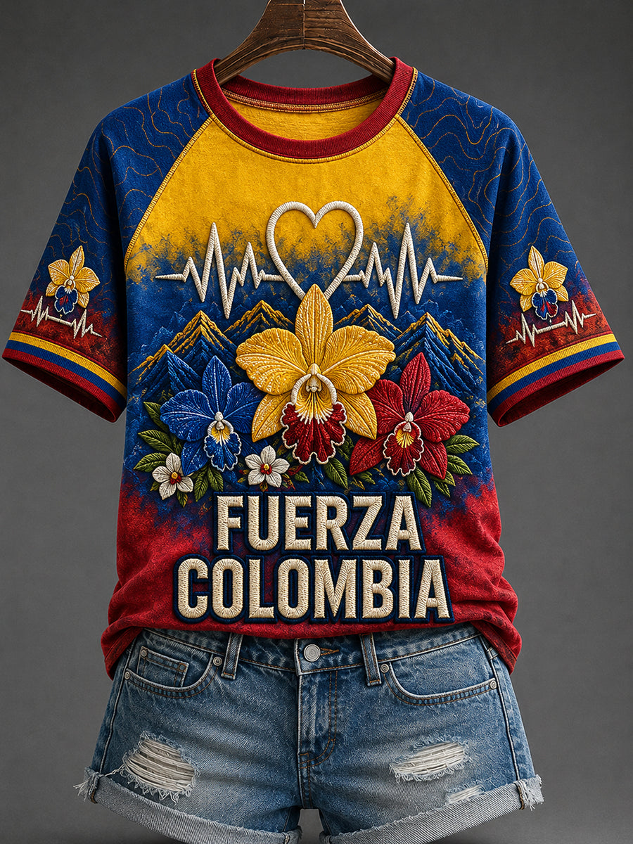 Women's Western Colombia Earthquake Pray For Colombia Print T-shirt gracestitchs