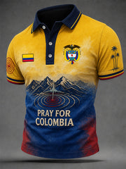 Men's Colombia Earthquake Pray For Colombia Print Shirt gracestitchs