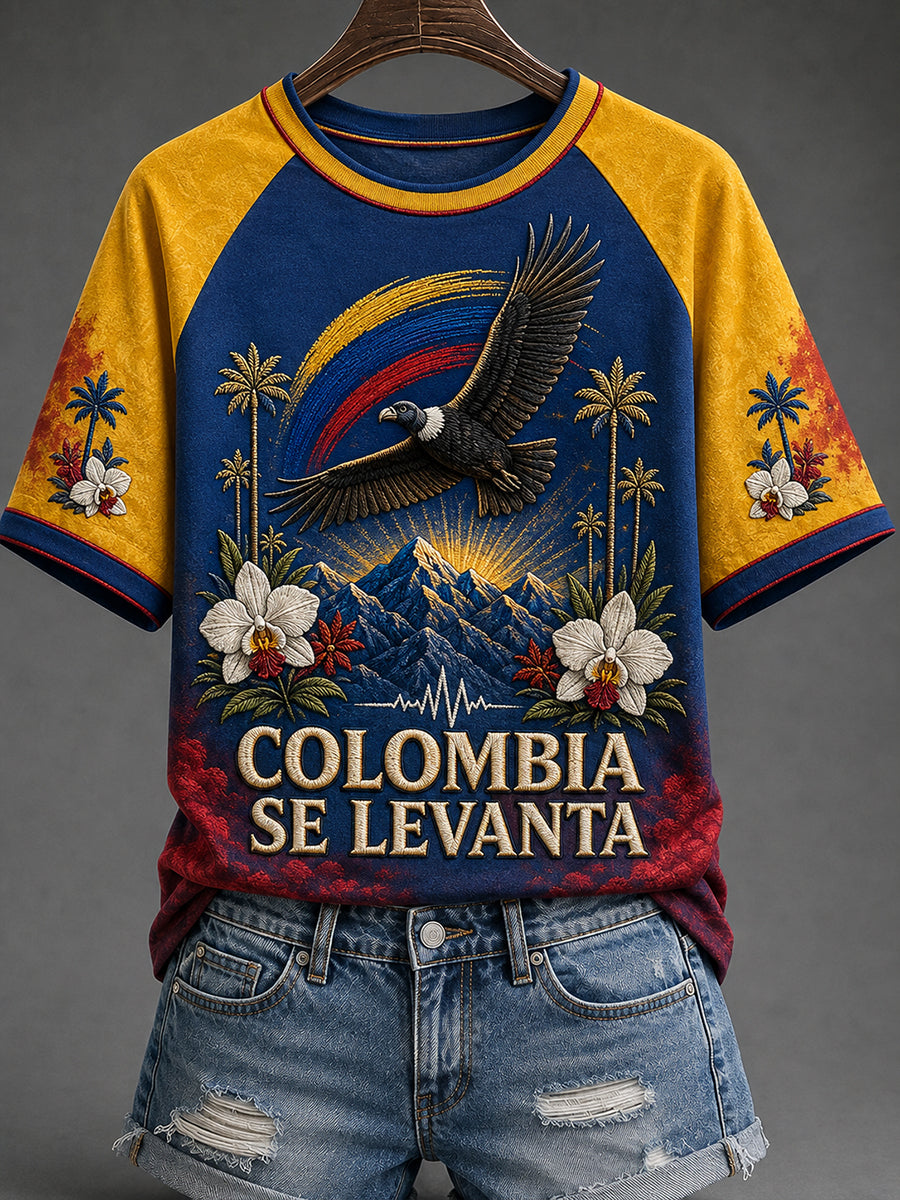 Women's Western Colombia Earthquake Pray For Colombia Print T-shirt gracestitchs