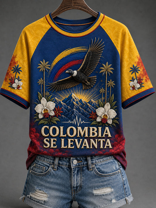 Women's Western Colombia Earthquake Pray For Colombia Print T-shirt gracestitchs