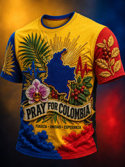 Men's Western Colombia Earthquake Pray For Colombia Print T-shirt gracestitchs