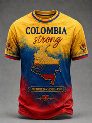 Men's Colombia Strong Pray For Colombia Tee gracestitchs