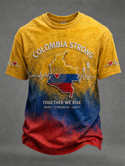 Men's Colombia Strong Print  Casual Tee gracestitchs