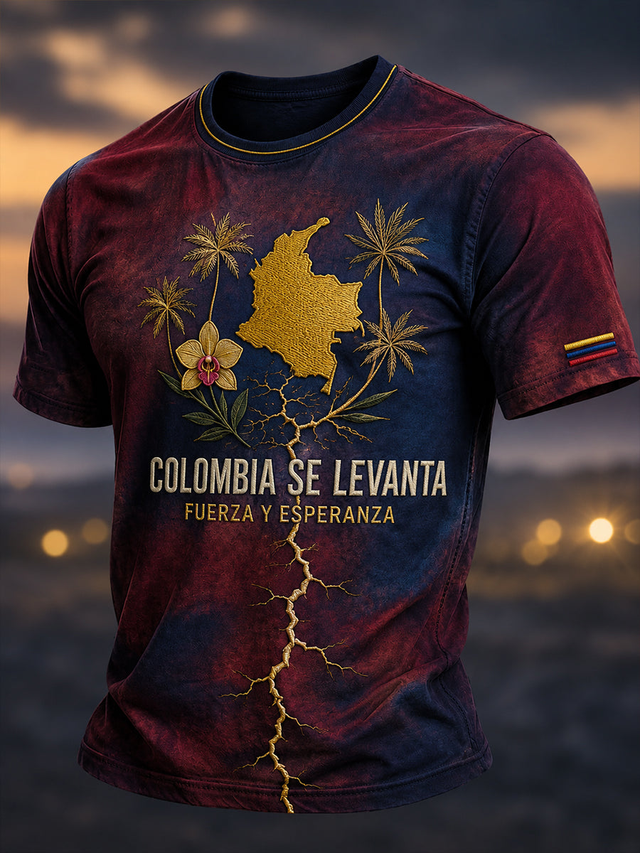 Men's Western Colombia Earthquake Pray For Colombia Print T-shirt gracestitchs