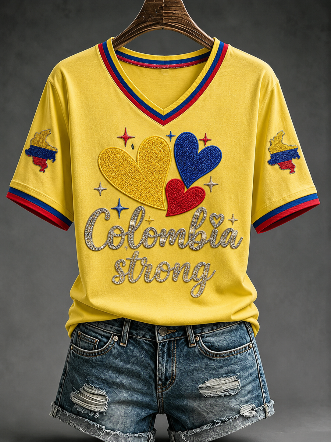 Women's Colombia Strong Short-sleeved T-shirt gracestitchs