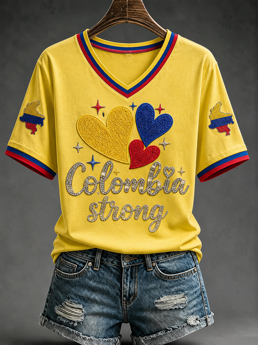 Women's Colombia Strong Short-sleeved T-shirt gracestitchs
