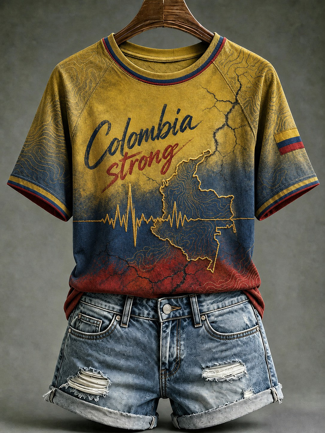 Women's Colombia Strong Printed T-shirt gracestitchs
