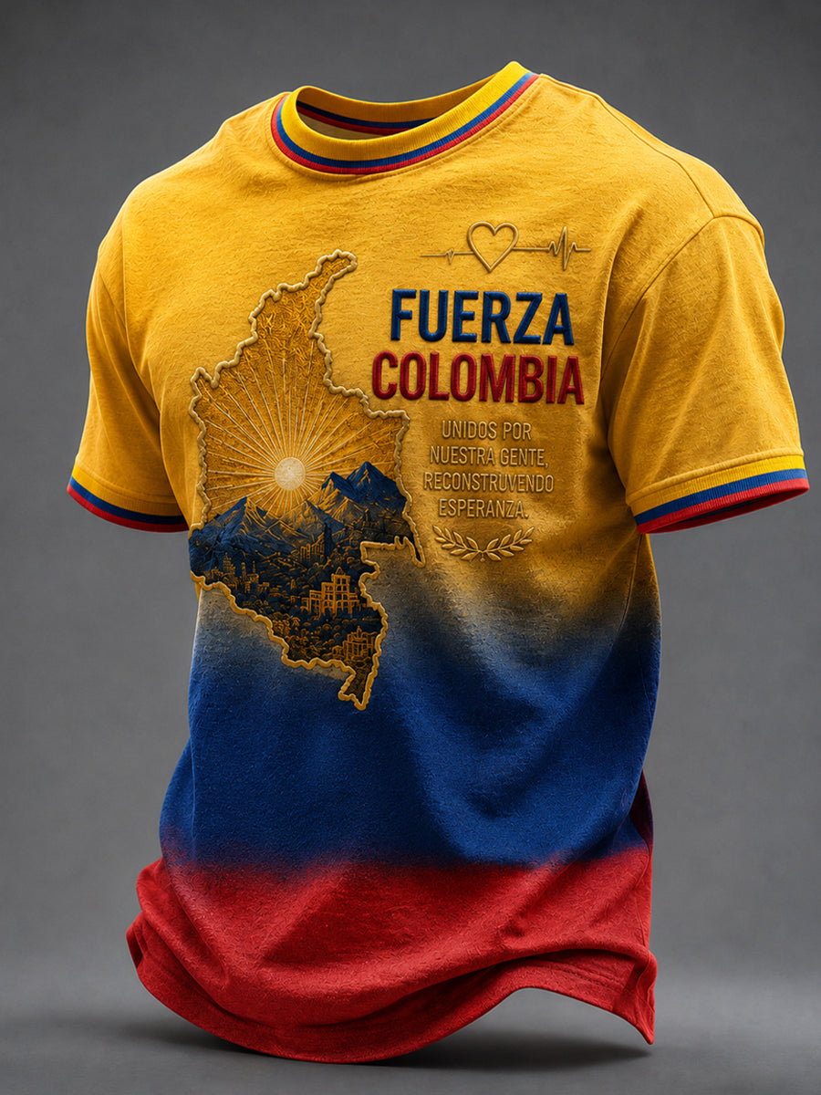 Men's FUERZA COLOMBIA Printed T-shirt gracestitchs