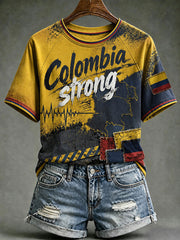 Women's Colombia Strong Printed T-shirt gracestitchs