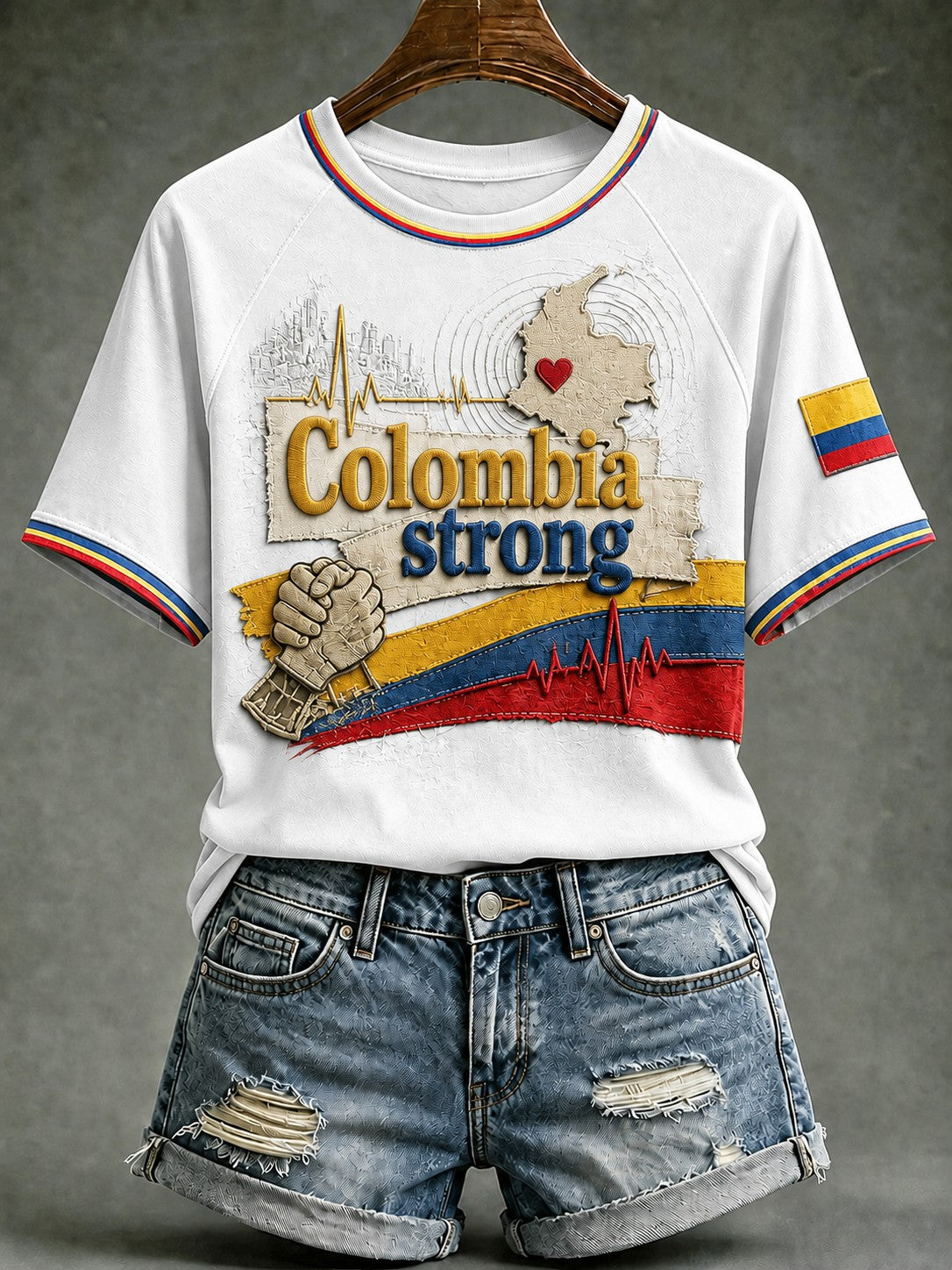 Women's Colombia Strong Printed T-shirt gracestitchs